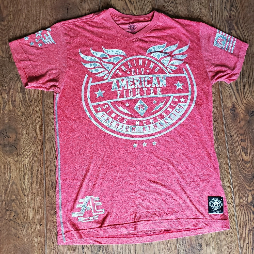 American Fighter Tee Red